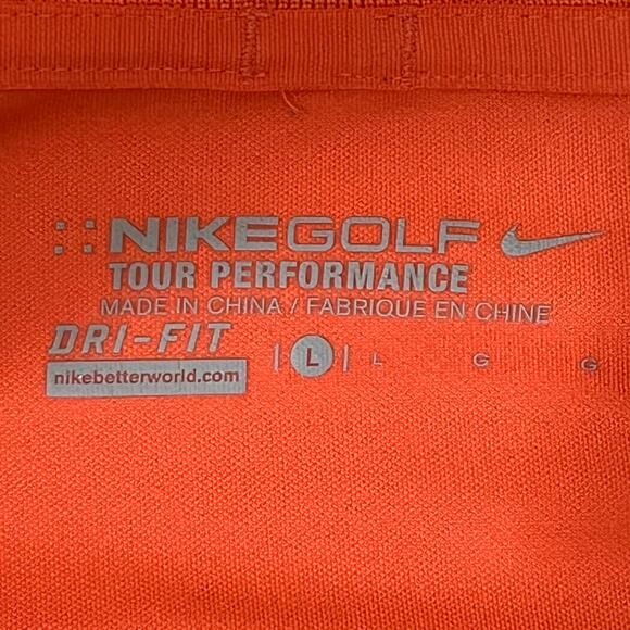 Men's Nike Golf Tour Performance Dri Fit Coral Polo Shirt Large - Picture 4 of 5